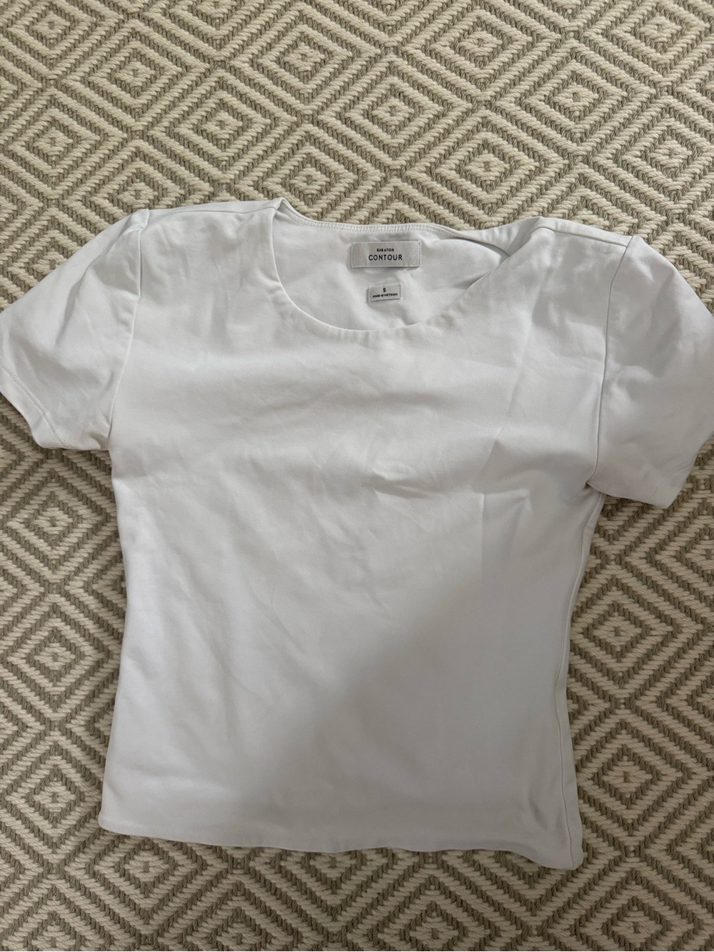 Babaton White Short Sleeve Contour Tee